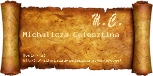 Michalicza Celesztina névjegykártya